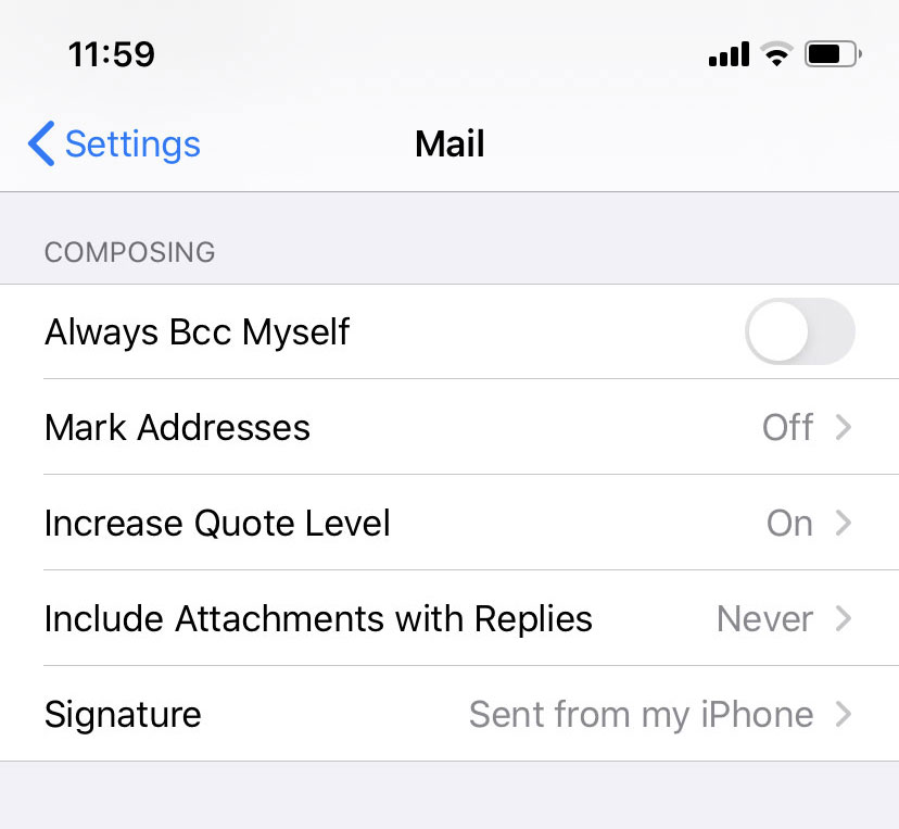 Screenshot of Apple Mail MacOS Signature Modal